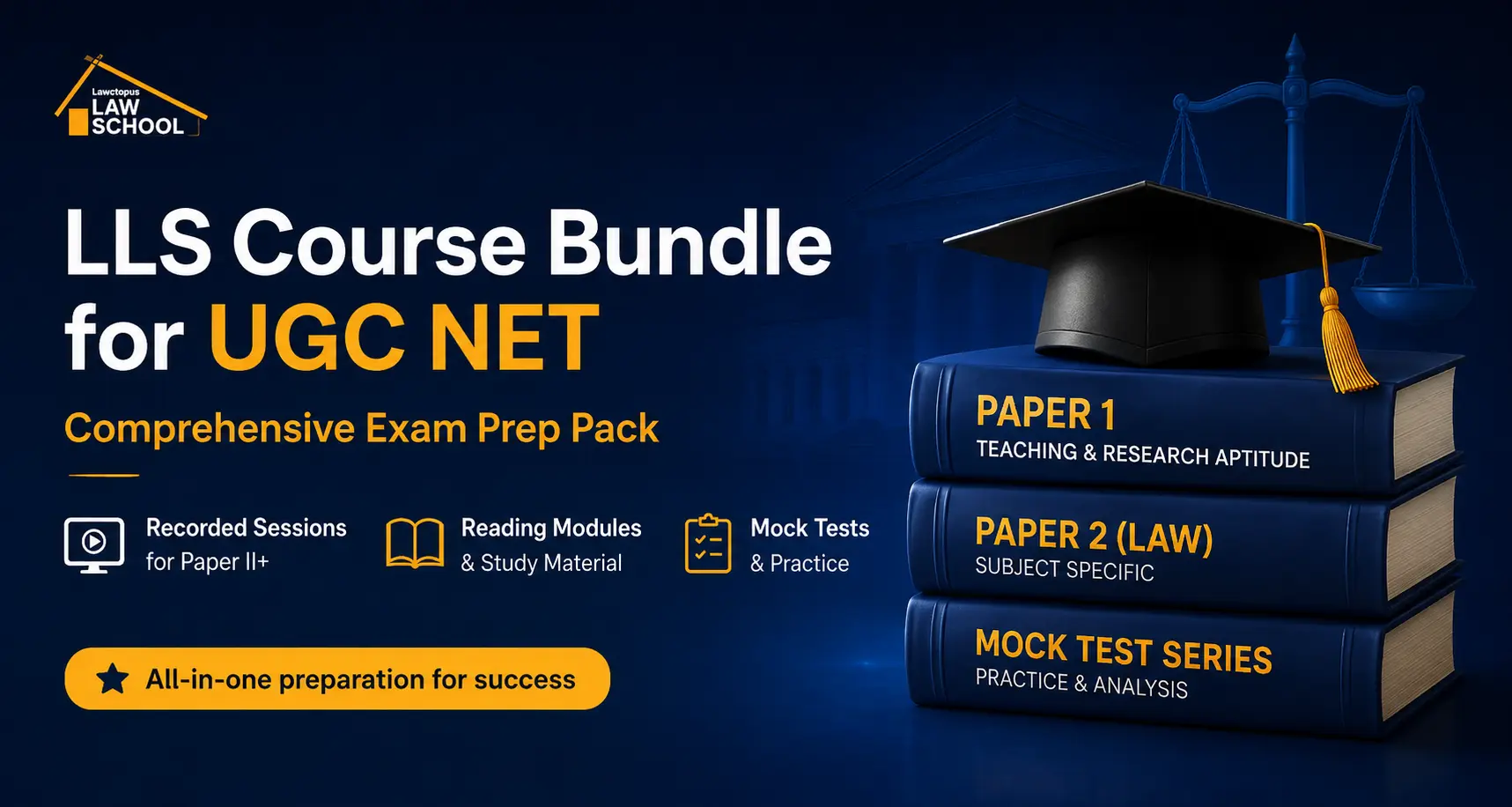 LLS Course Bundle for UGC NET: Comprehensive Exam Prep Pack course cover