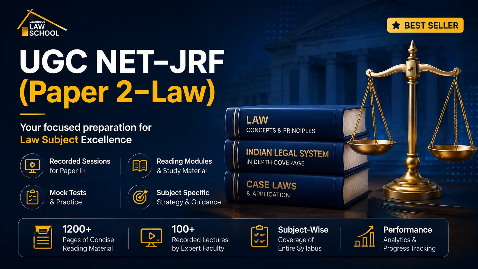 UGC NET-JRF Paper 2 Law course cover